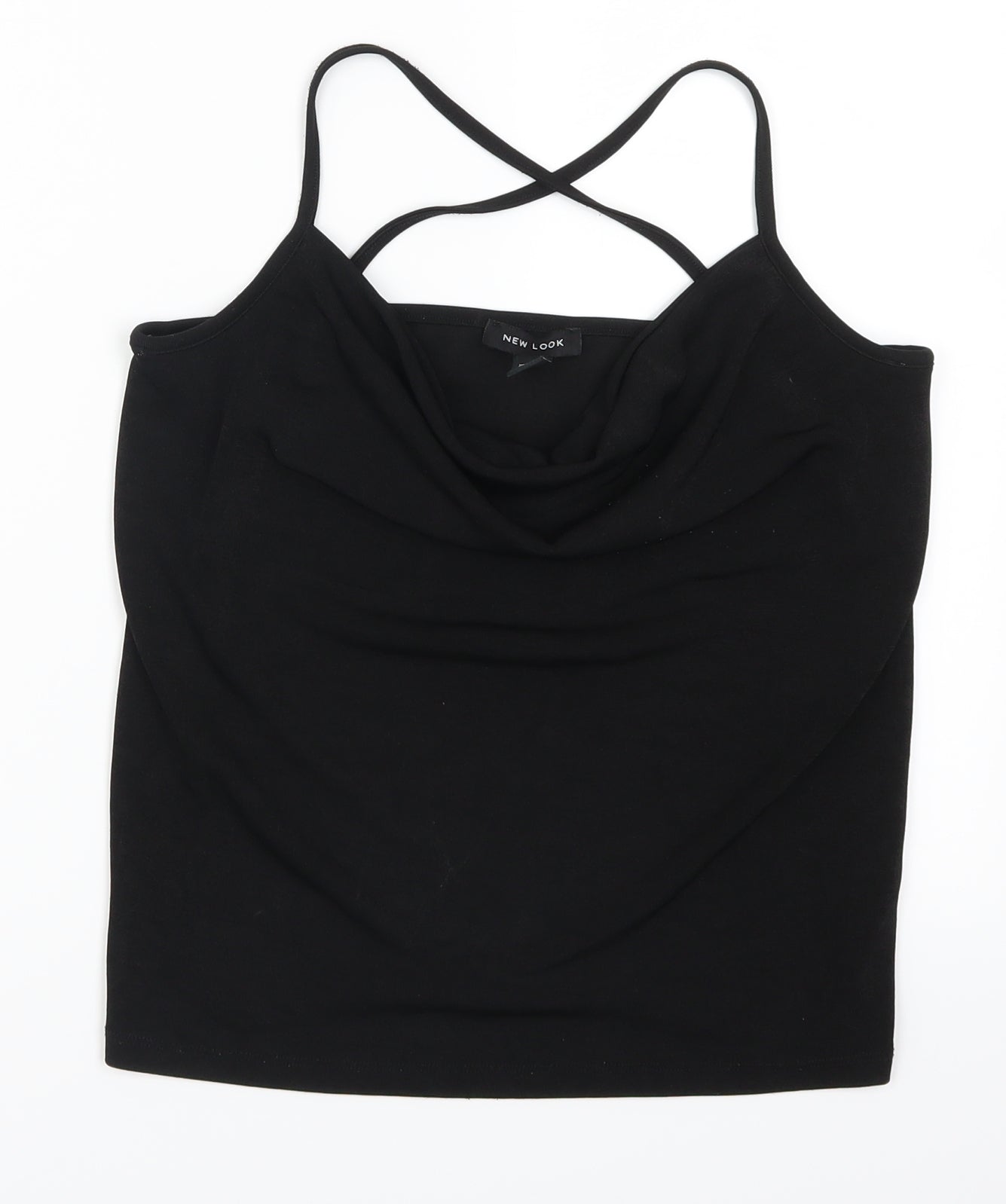 Womens UK Size 8 New Look Black Basic Tank