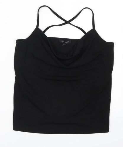 Womens UK Size 8 New Look Black Basic Tank