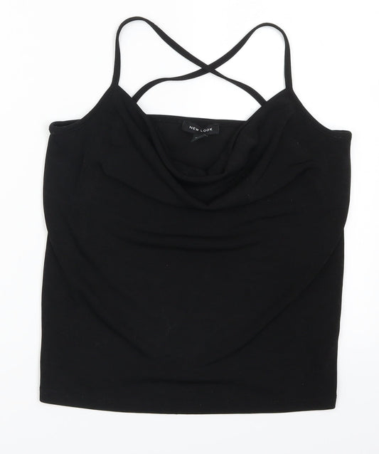 Womens UK Size 8 New Look Black Basic Tank