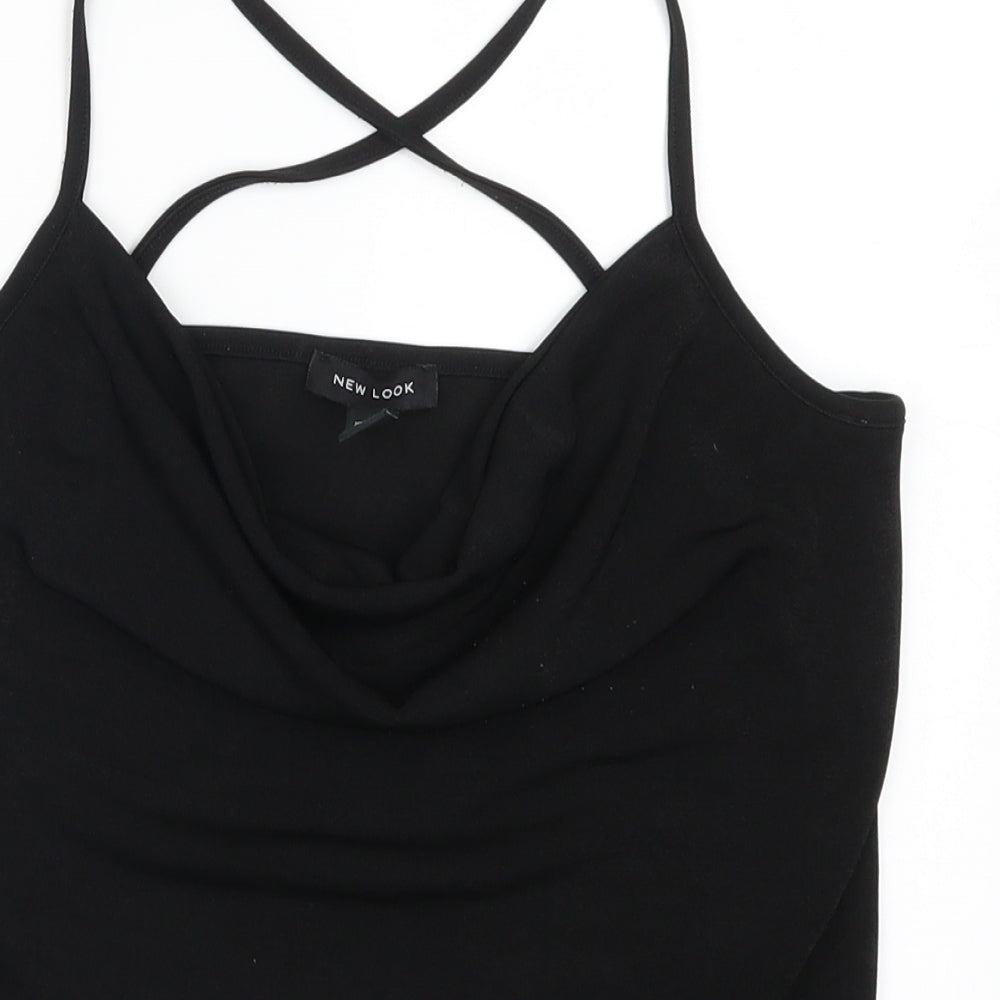 Womens UK Size 8 New Look Black Basic Tank