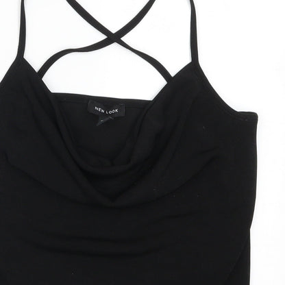 Womens UK Size 8 New Look Black Basic Tank