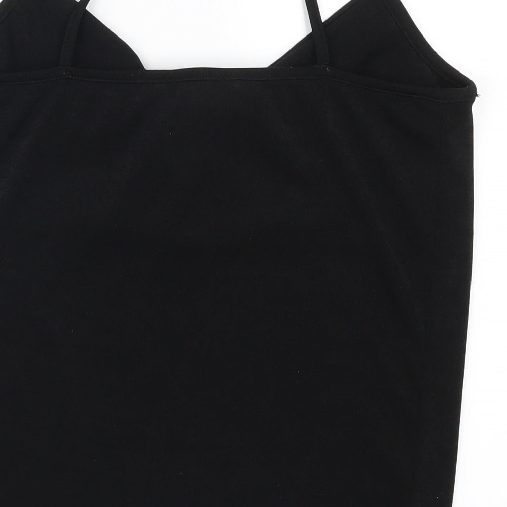 Womens UK Size 8 New Look Black Basic Tank