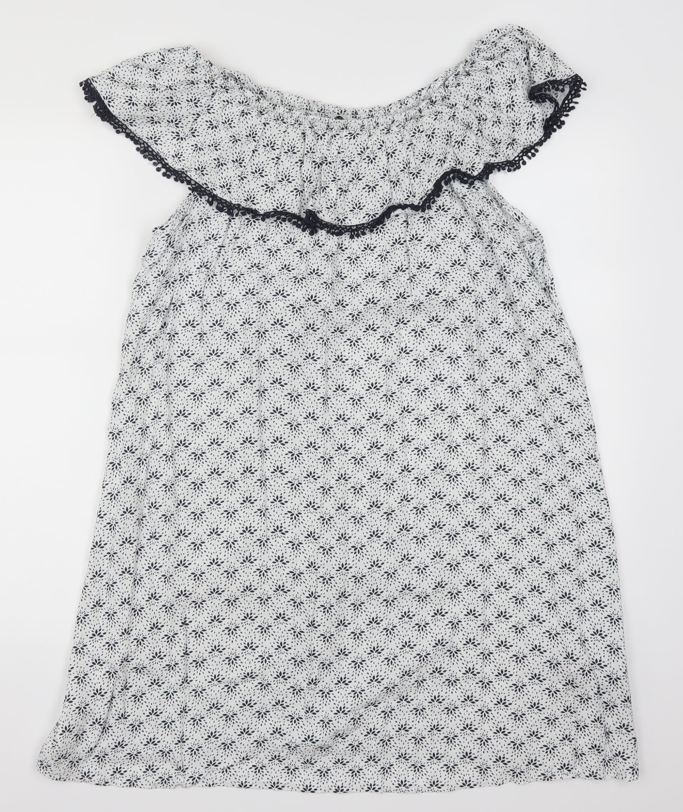 George Womens White Floral  A-Line  Size 14  - Blue