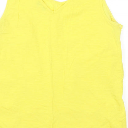 Papaya Womens Yellow Floral  Basic Tank Size 16