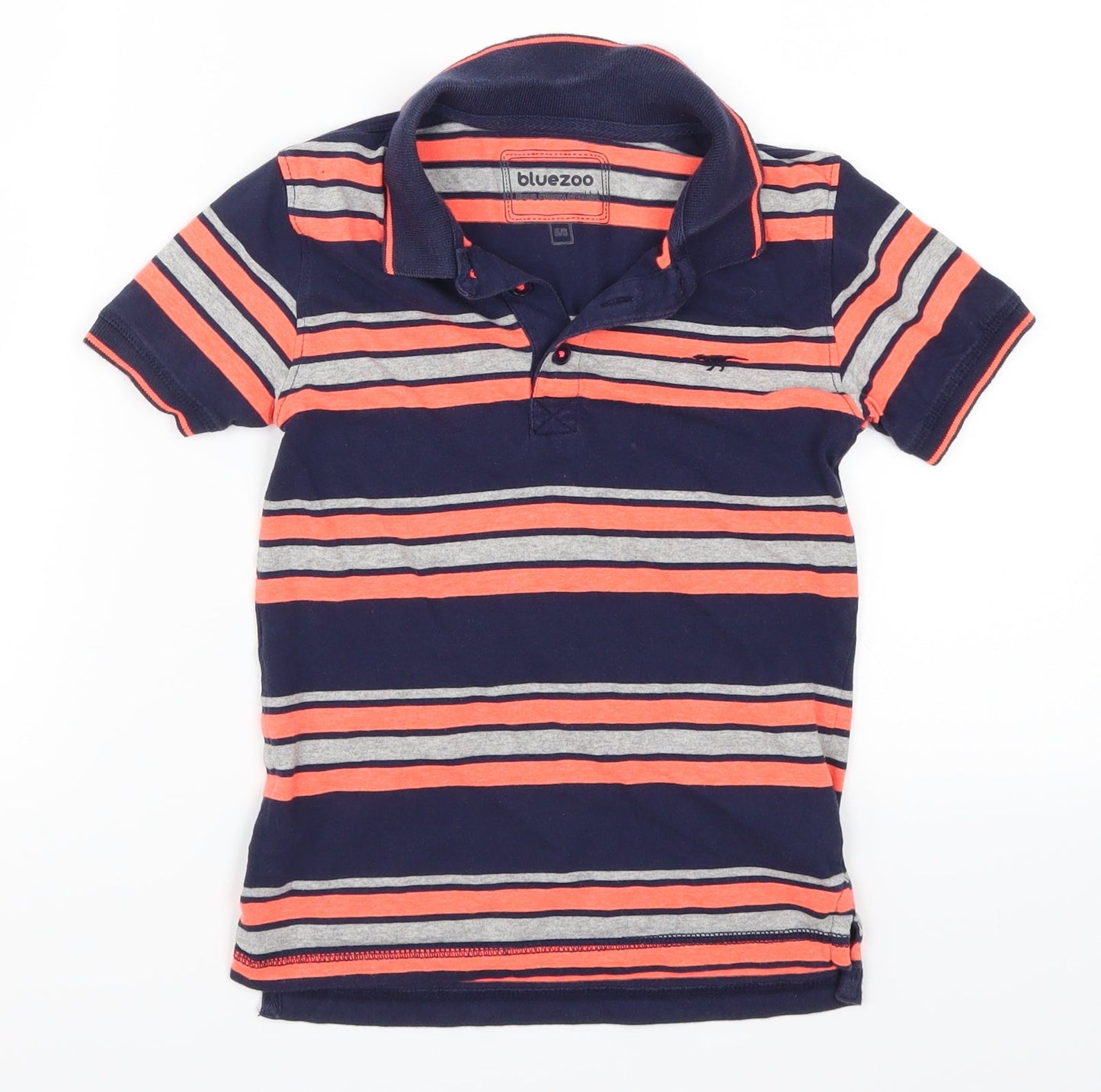 Blue Zoo Boys Blue Striped  Basic Polo Size 5-6 Years  - Pink