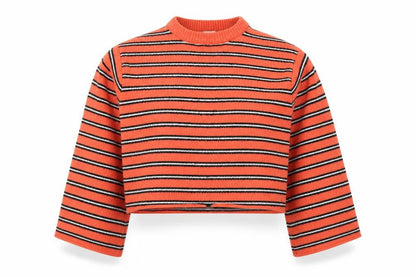 Lauren Taylor Womens Pink Striped  Pullover Jumper Size L