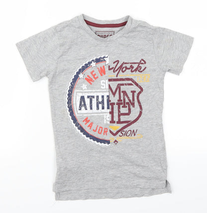 Matalan Boys Grey   Basic T-Shirt Size 6 Years  - New York