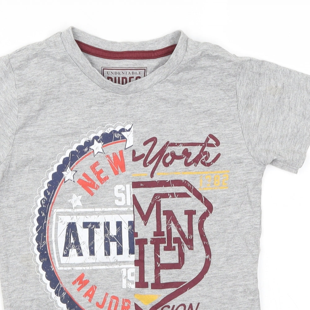 Matalan Boys Grey   Basic T-Shirt Size 6 Years  - New York