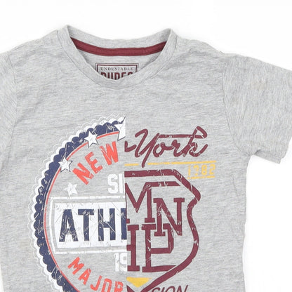 Matalan Boys Grey   Basic T-Shirt Size 6 Years  - New York