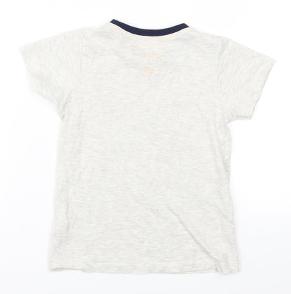Matalan Boys Grey   Basic T-Shirt Size 6 Years  - Chicago Illanois USA