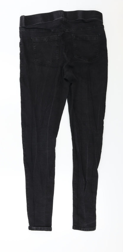 Womens UK Size 12 Denim Regular Fit Skinny Black Jeans