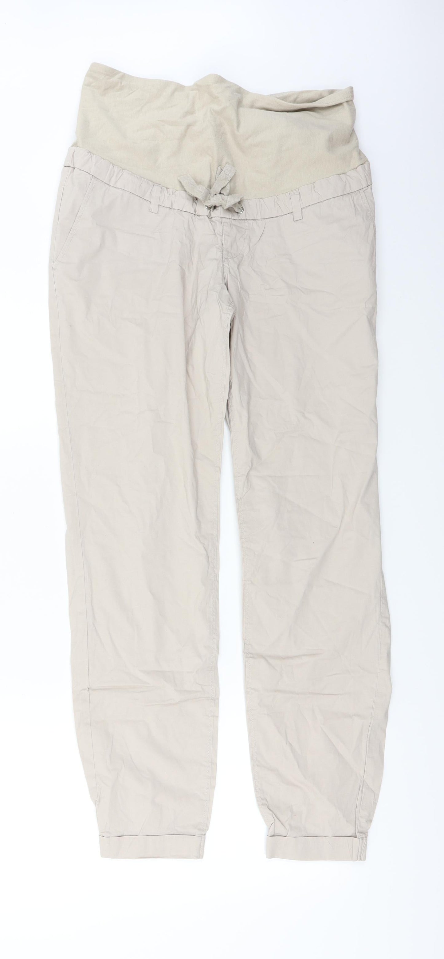 Womens UK Size 10 H&M Regular Fit  Ivory Trousers