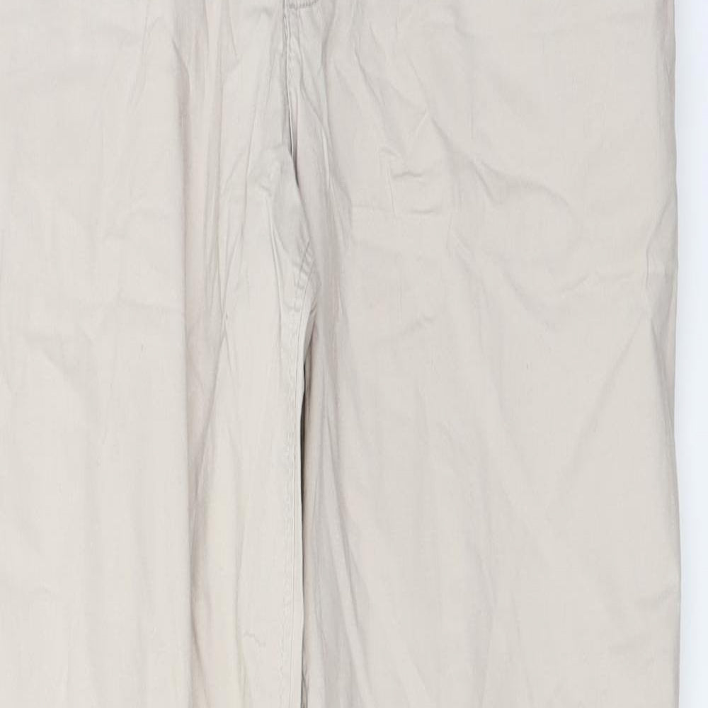 Womens UK Size 10 H&M Regular Fit  Ivory Trousers