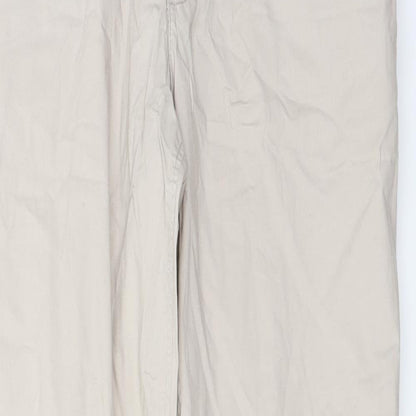 Womens UK Size 10 H&M Regular Fit  Ivory Trousers
