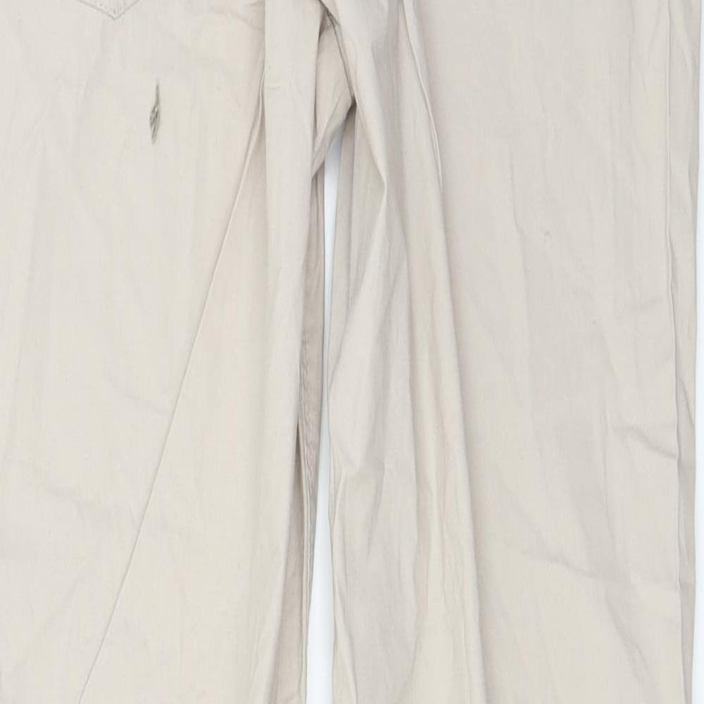 Womens UK Size 10 H&M Regular Fit  Ivory Trousers