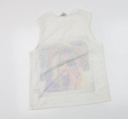 Papaya  Womens White   Basic T-Shirt Size 16