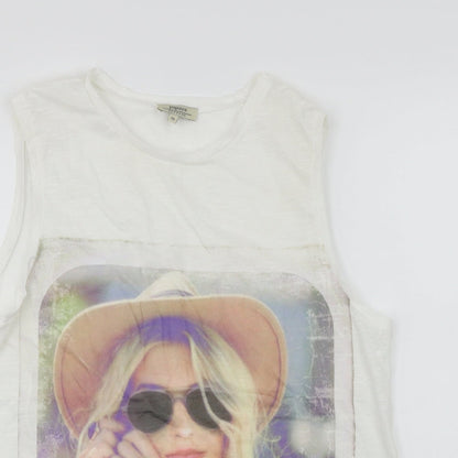 Papaya  Womens White   Basic T-Shirt Size 16