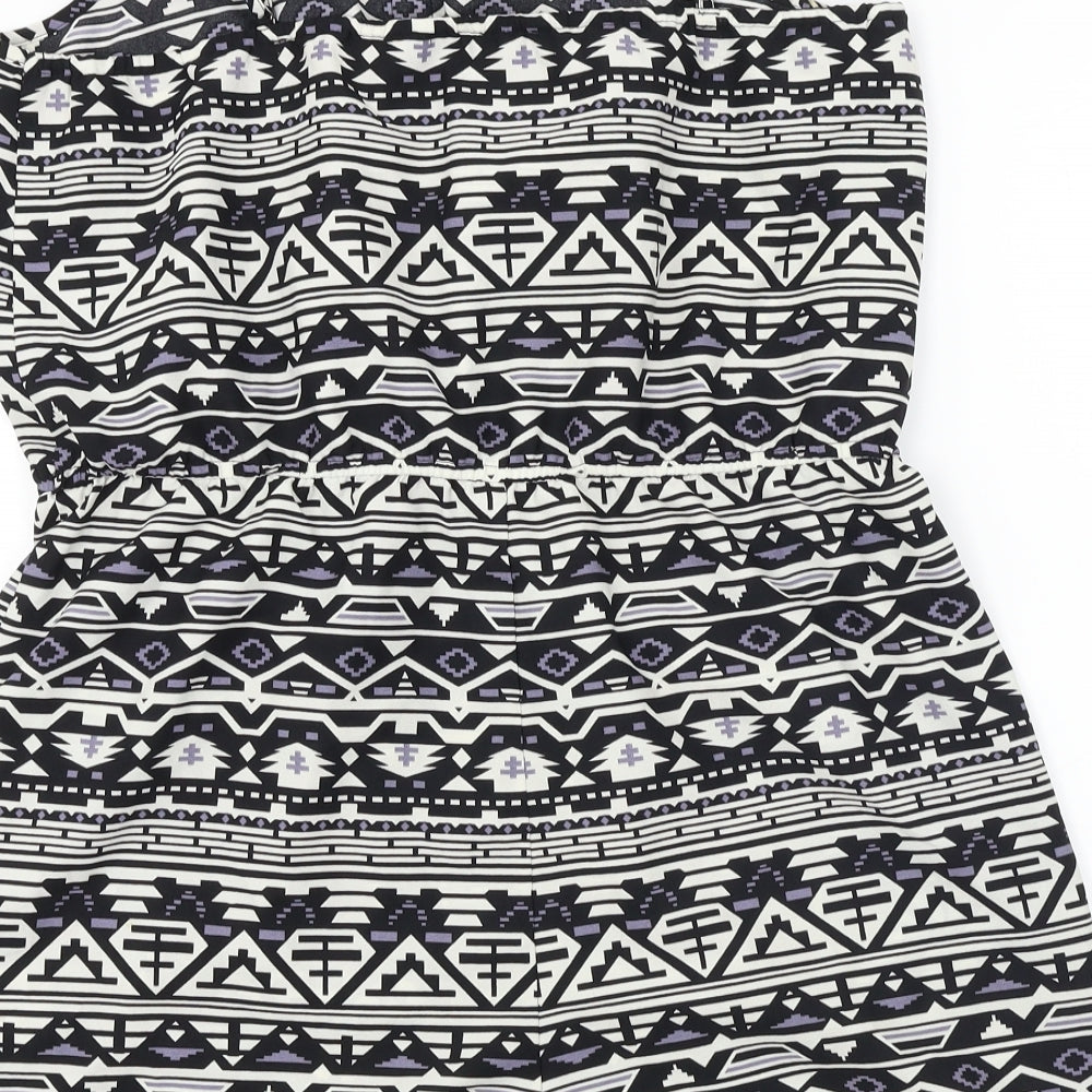 Oasis  Womens Black Herringbone  Jumpsuit One-Piece Size 8