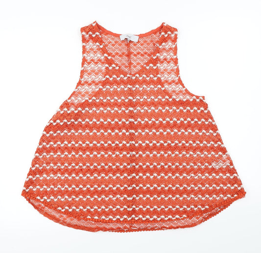 Womens UK Size 12 NEXT Orange Basic T-Shirt