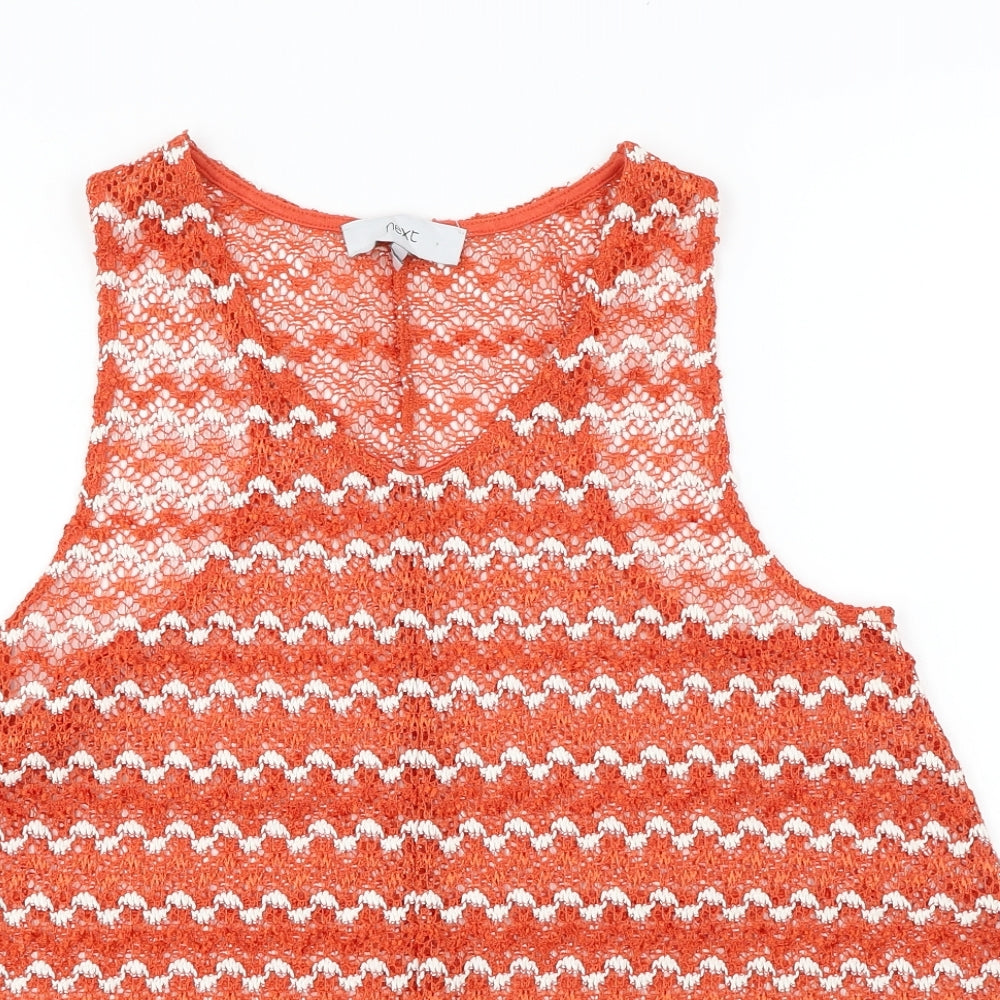 Womens UK Size 12 NEXT Orange Basic T-Shirt