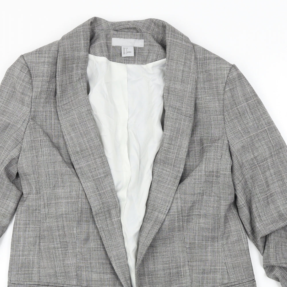 H&M  Womens Grey   Jacket Blazer Size 4