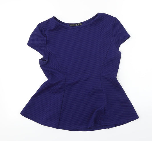 Womens UK Size 12 Atmosphere Blue Basic Blouse