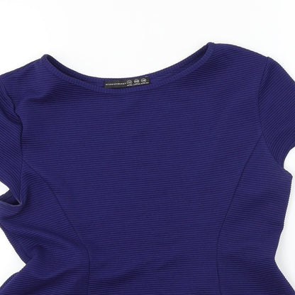 Womens UK Size 12 Atmosphere Blue Basic Blouse