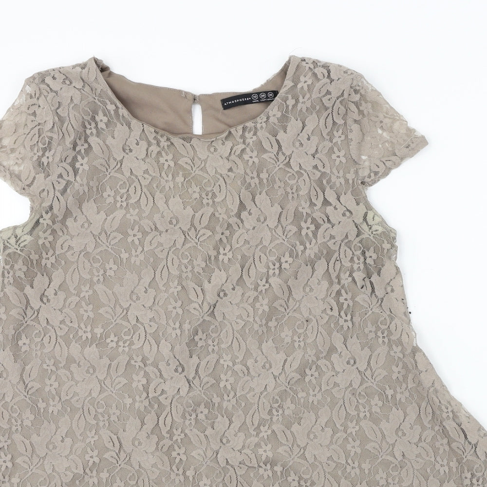 Atmosphere  Womens Grey Floral  A-Line  Size 10