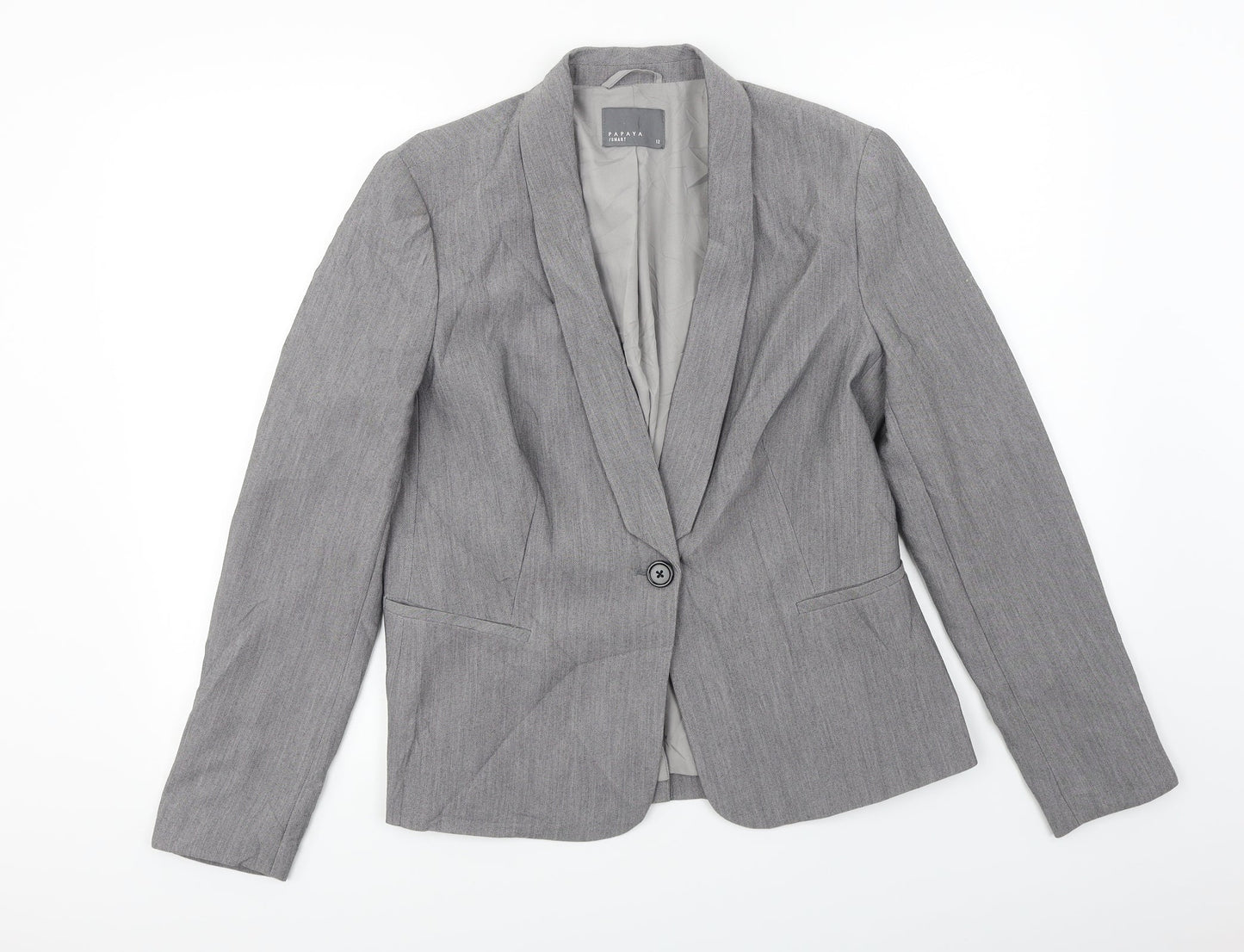 Papaya  Womens Grey   Jacket Blazer Size 12