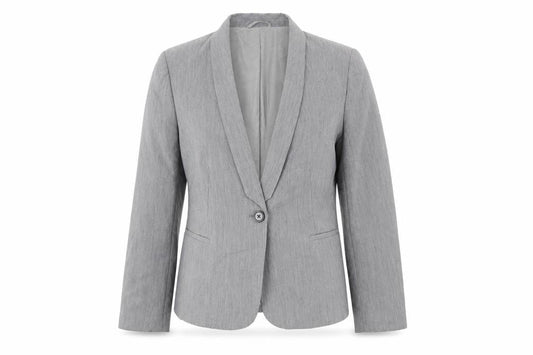 Womens UK Size 12 Papaya Regular Grey Blazer