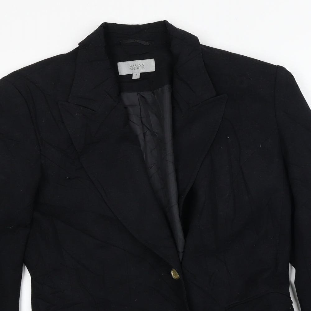 Womens UK Size 8 Marks and Spencer Black Jacket
