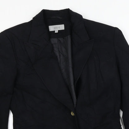 Womens UK Size 8 Marks and Spencer Black Jacket