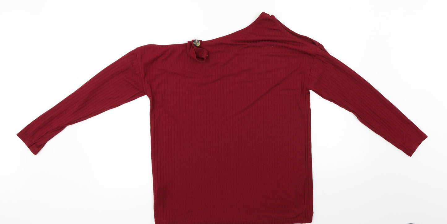 Papaya  Womens Red   Basic T-Shirt Size 12