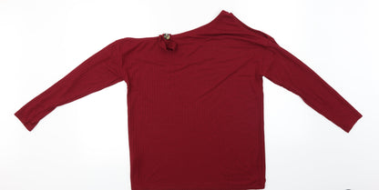 Papaya  Womens Red   Basic T-Shirt Size 12