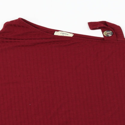 Papaya  Womens Red   Basic T-Shirt Size 12