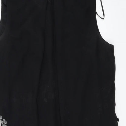 Womens UK Size 14 Atmosphere Black Basic Blouse
