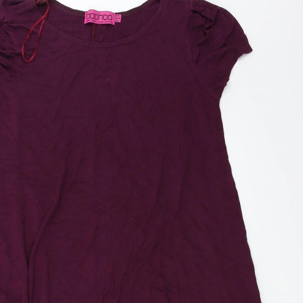 boohoo  Womens Purple   Basic Blouse Size 10