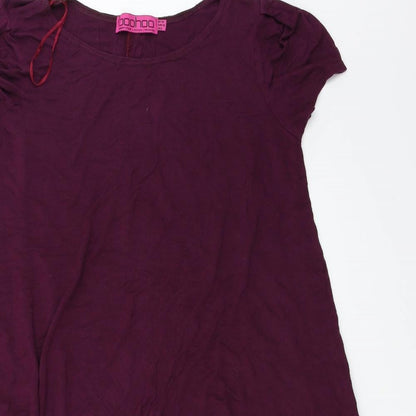 boohoo  Womens Purple   Basic Blouse Size 10