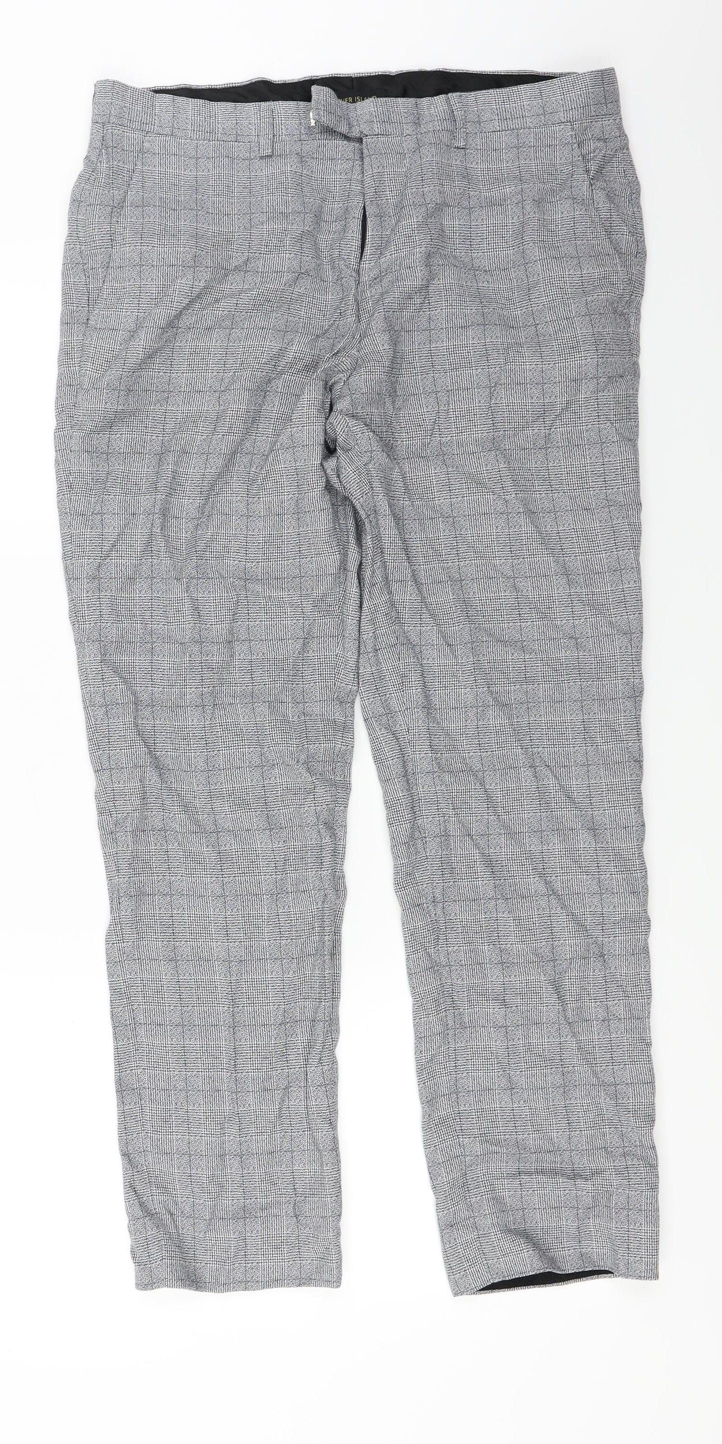 Womens UK Size 32 in River Island Relaxed Fit  Grey Trousers