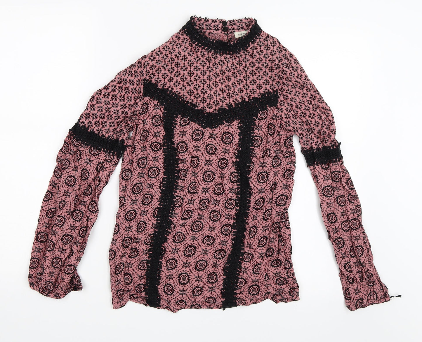 Womens UK Size 6 River Island Pink Basic Blouse