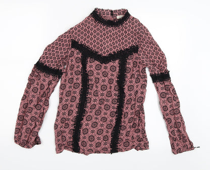 Womens UK Size 6 River Island Pink Basic Blouse