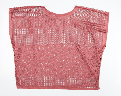 Womens UK Size L Atmosphere Pink Basic T-Shirt