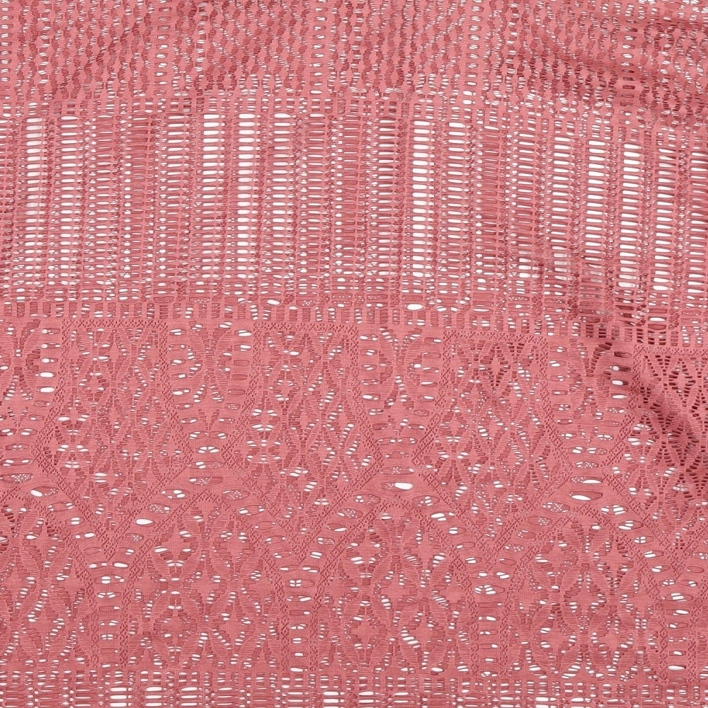 Womens UK Size L Atmosphere Pink Basic T-Shirt