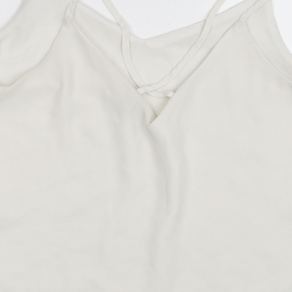 Womens UK Size M Pimkie White Camisole Blouse