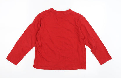 George Boys Red   Basic T-Shirt Size 6-7 Years