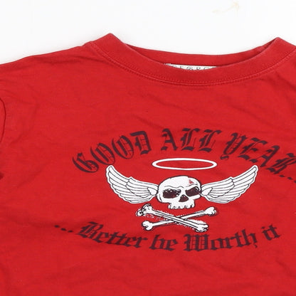 George Boys Red   Basic T-Shirt Size 6-7 Years