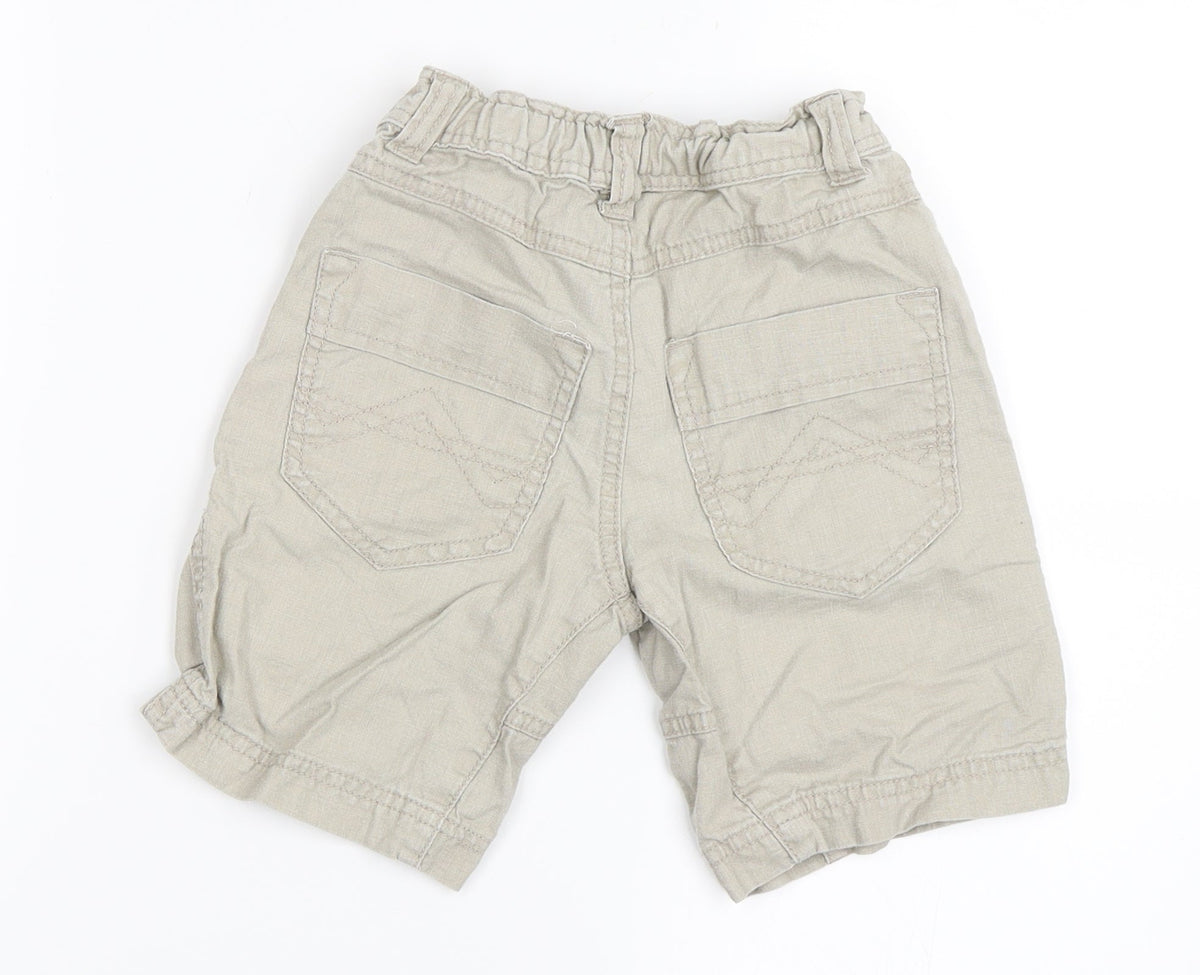 Next Boys Beige   Chino Shorts Size 4 Years