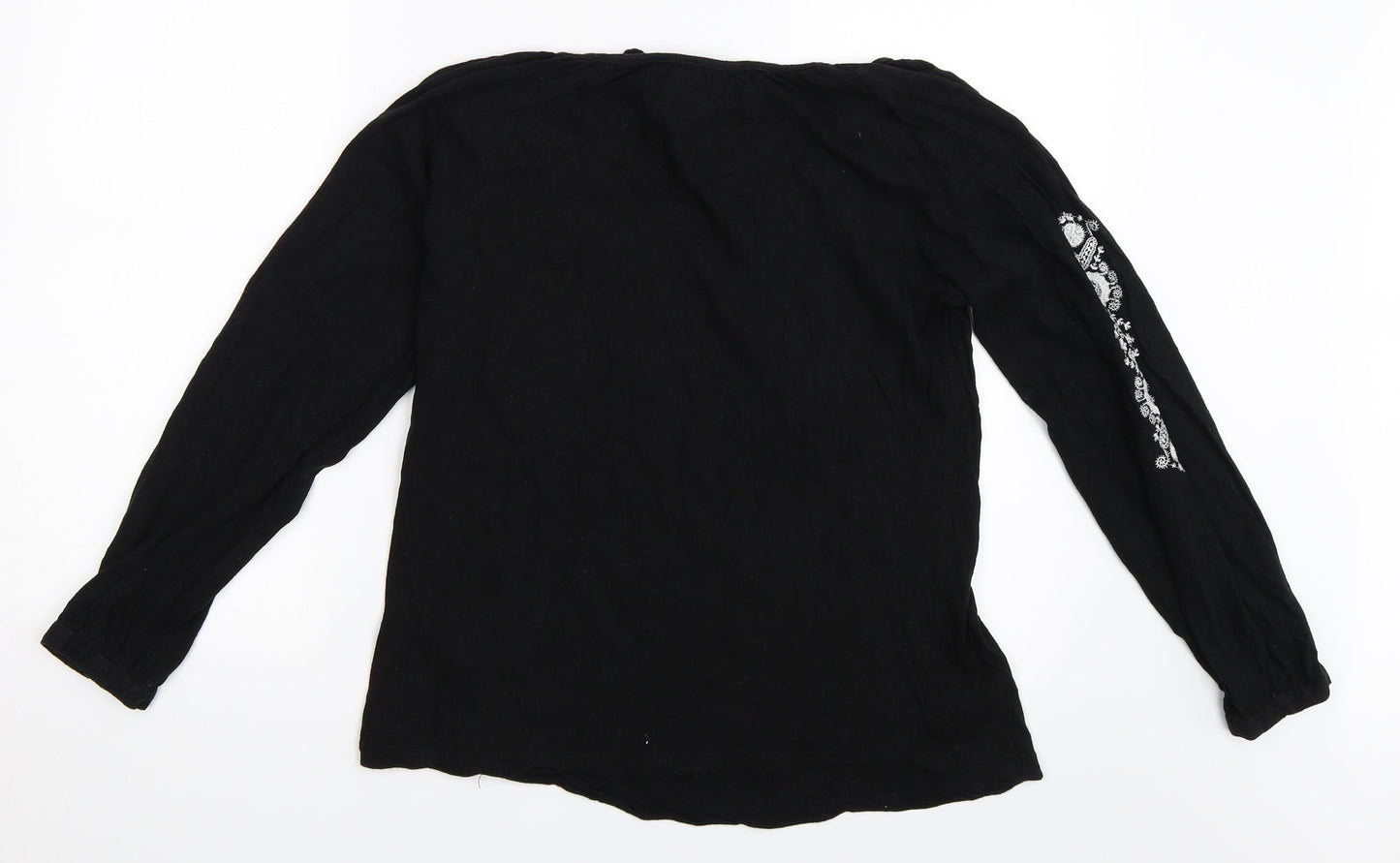 Womens UK Size 10 Atmosphere Black Basic T-Shirt