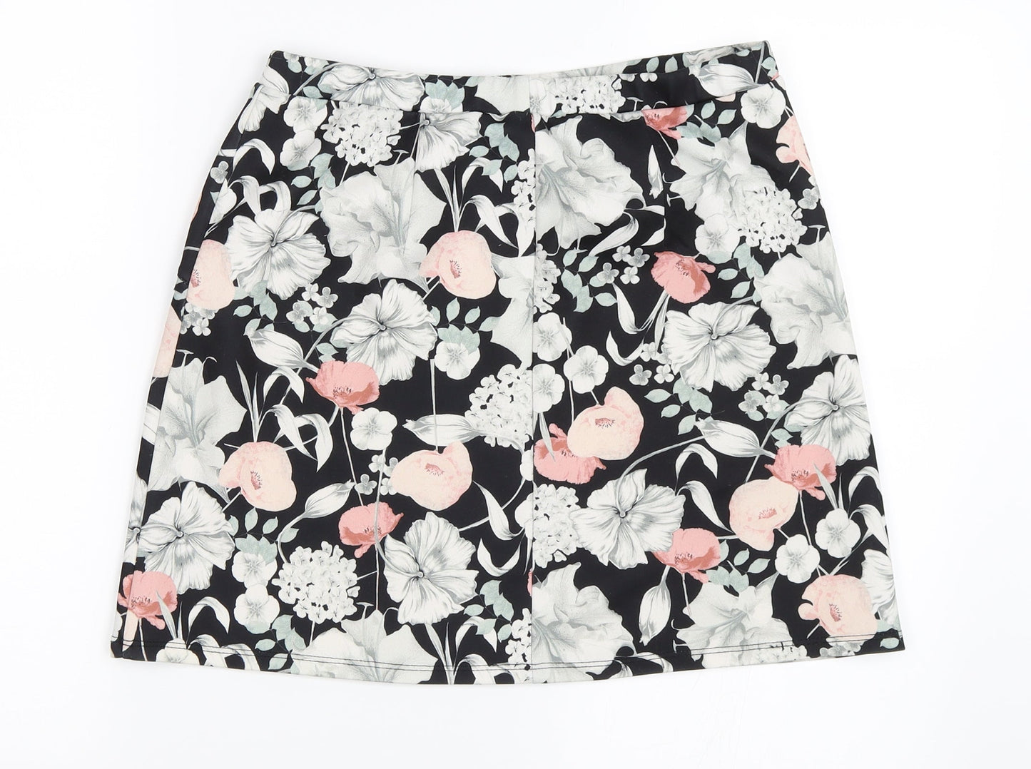 Miss Selfridge Womens Black Floral  Mini Skirt Size 10