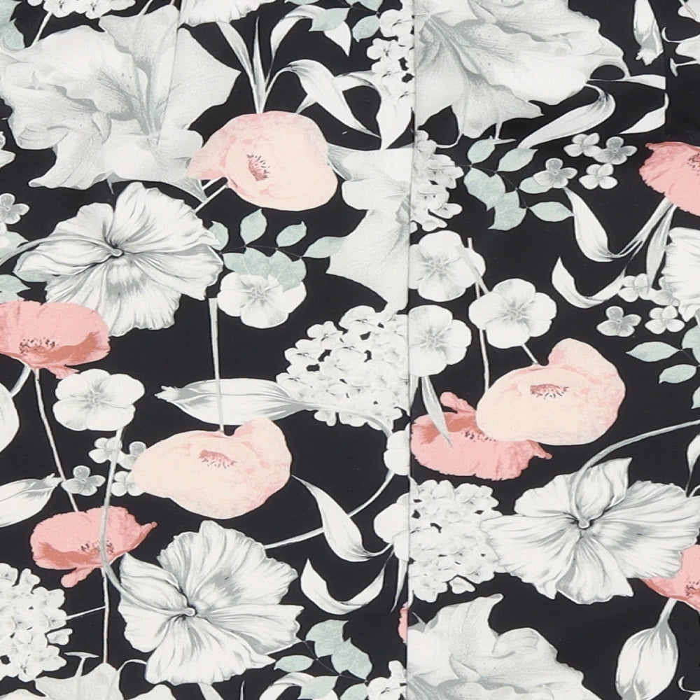 Miss Selfridge Womens Black Floral  Mini Skirt Size 10